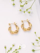 Twist N Turns - Golden Earrings