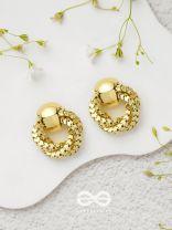 Tangled Radiance - Golden  Stud Earrings