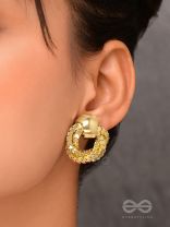 Tangled Radiance - Golden  Stud Earrings