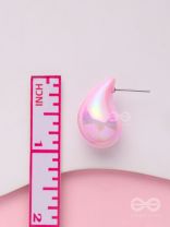 Glitter Drops - Holographic Acrylic Earrings (Pink)