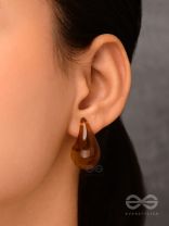 Chestnut Chic - Acrylic Earrings