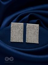Starry Falls - Silver Embellished Earrings