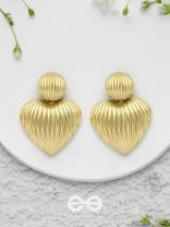 Young Love - Textured Golden Earrings
