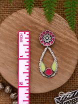 Enchanted Garden Wings - Statement Enamelled Oxidised Ear Jackets