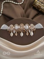 Velakula- The Coastline Stories- Shells, Beads, Pearl And Glass Drops Hand Embroidered Choker Neckpiece