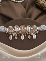 Velakula- The Coastline Stories- Shells, Beads, Pearl And Glass Drops Hand Embroidered Choker Neckpiece