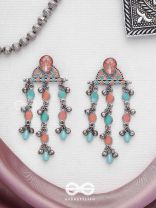 The Umbrella Sprinkles- Enamelled Oxidised Earrings