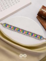  The Vivid Drops - Enamelled Oxidised Choker Neckpiece (Multicolour)