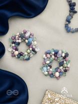 Vilohita - The Lilac Luxury- Beads Hand Embroidered Earrings