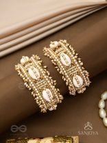 Lavnakar- The Coast Of Treasures- Shells And Beads Hand Embroidered Bangles (Set Of 2)