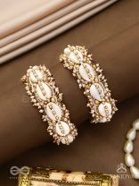 Arthogya  - The Marine Treasures - Shells And Beads Hand Embroidered Cuff Bracelets (Set Of 2)