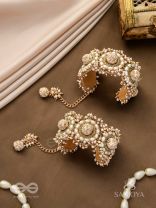 Shlaghya - The Glorious Creations - Beaded Hand Embroidered Cuff Bracelets (Set Of 2)