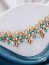 Vesht - The Dreamy Skies - Beads, Polki And Kundan Finished Hand Embroidered Neckpiece