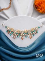 Vesht - The Dreamy Skies - Beads, Polki And Kundan Finished Hand Embroidered Neckpiece