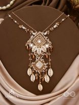 Abhivrish - The Shell Shower - Shells, Mirrors, Beads And Glass Drops Hand Embroidered Neckpiece