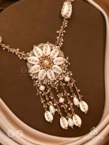 Upkulam - The Shore Letters - Shells, Beads And Pearl Drops Hand Embroidered Neckpiece
