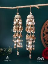 Kvanit - The Auspicious Chimes - Beads, Shells, Pearls And Glass Drops Hand Embroidered Kaleere Without Bangles