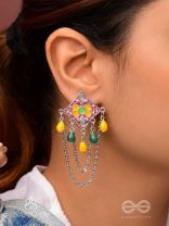 The Countryside Charms - Enamelled Oxidised Earrings