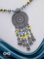 The Mandala Creation - Oxidised Hand Embroidered Neckpiece