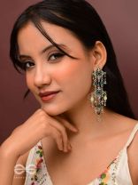 The Earthy Shades - Enamelled Oxidised Earrings