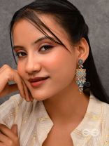 The Sunset Bells - Enamelled Oxidised Earrings