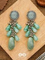 The Misty Drops - Enamelled Oxidised Earrings