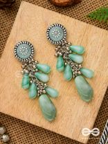 The Misty Drops - Enamelled Oxidised Earrings