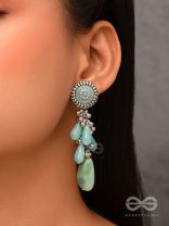 The Misty Drops - Enamelled Oxidised Earrings