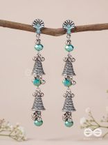 The Marine Carillons - Enamelled Oxidised Earrings