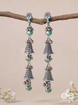 The Marine Carillons - Enamelled Oxidised Earrings