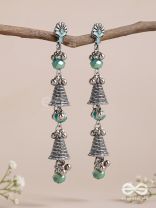 The Marine Carillons - Enamelled Oxidised Earrings