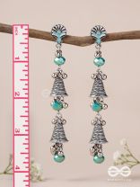 The Marine Carillons - Enamelled Oxidised Earrings