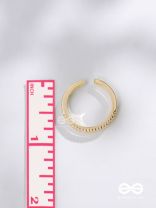 Tie Me Close - Golden Cubic Zirconia Ring (Adjustable)