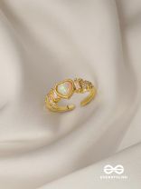 A Lover's Promise - Golden Cubic Zirconia Ring (Adjustable)