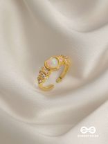 A Lover's Promise - Golden Cubic Zirconia Ring (Adjustable)