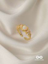 A Lover's Promise - Golden Cubic Zirconia Ring (Adjustable)