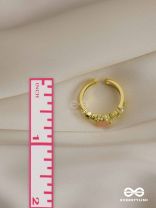 The Eden's Secret - Golden Embellished Ring (Adjustable)