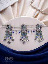 The Trinity Tales - Enamelled Oxidised Neckpiece