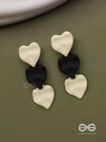 Yin Yang Hearts- Two-Tone Love Earrings