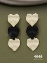 Yin Yang Hearts- Two-Tone Love Earrings