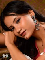 Camel’s Melody- Oxidized Camel motif earrings