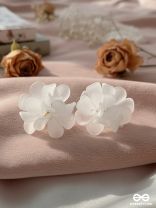  Spring fling - White floral studs 