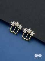 Queen’s delight - Crown shaped golden crystal studs 