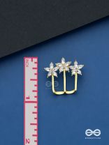 Queen’s delight - Crown shaped golden crystal studs 
