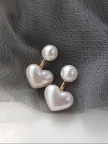 Heart's Whisper- Charming pearl ear Jacket