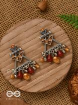 DESERT BLOOM- EARTHY-HUED STATEMENT EAR JACKETS