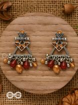 DESERT BLOOM- EARTHY-HUED STATEMENT EAR JACKETS