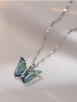 Ethereal Wings - Crystal Butterfly Necklace