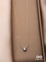 AURA GLEAM - TIMELESS DAINTY STAINLESS STEEL WHITE CZ PENDANT