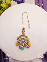 RANGVATI - FULL OF COLORS - EXQUISITE MULTI-HUED MAANGTIKA WITH PEARL AND CRYSTAL EMBELLISHMENTS